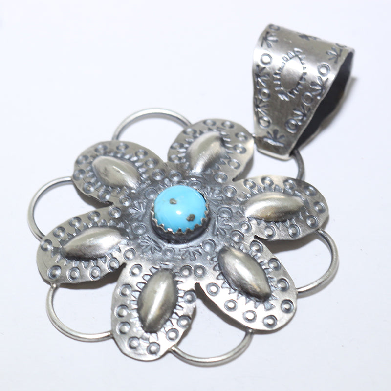 Turquoise Pendant by Tim Yazzie