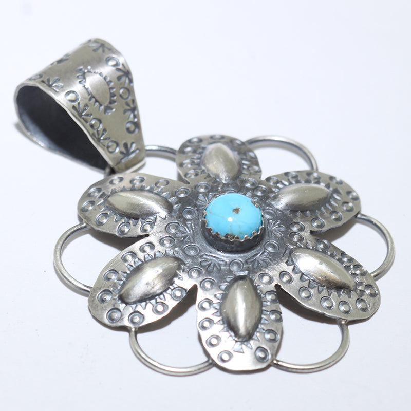 Turquoise Pendant by Tim Yazzie