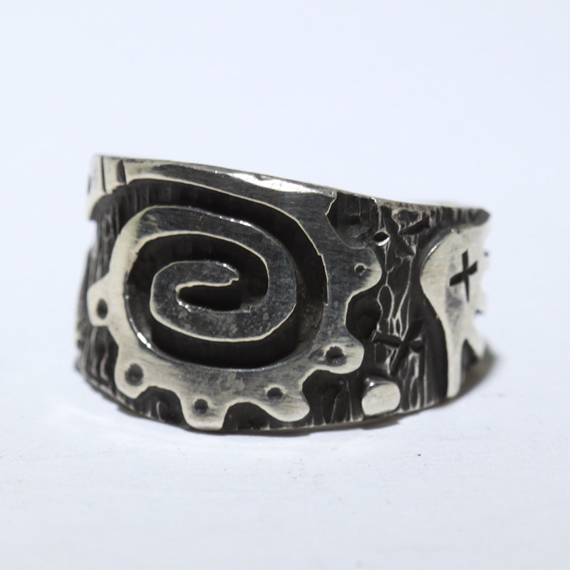 Silver Ring by Kee Yazzie- 7.5