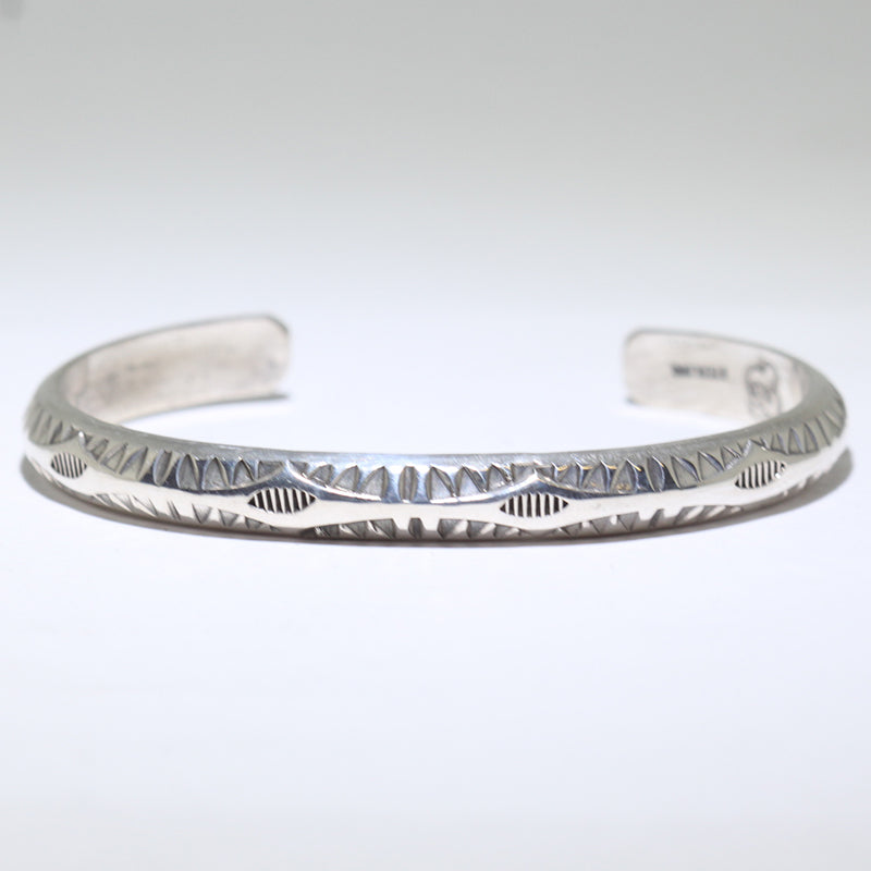 Silver Bracelet by Arnold Goodluck 5-1/4"