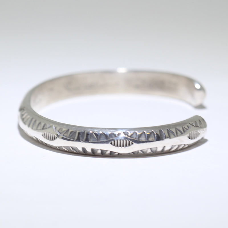 Silver Bracelet by Arnold Goodluck 5-1/4"