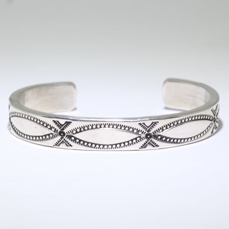 Silver Bracelet by Arnold Goodluck 5-1/4"