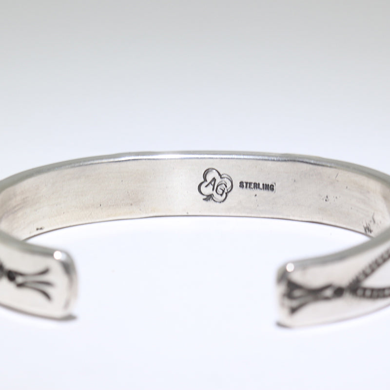 Silver Bracelet by Arnold Goodluck 5-1/4"