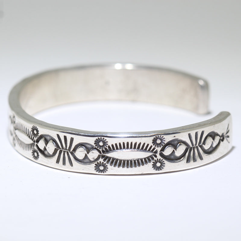 Silver Bracelet by Arnold Goodluck 5-3/4"