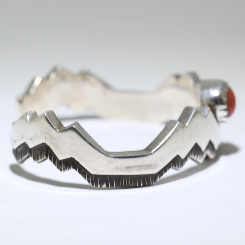 Coral Bracelet by Kee Yazzie 5-1/4"