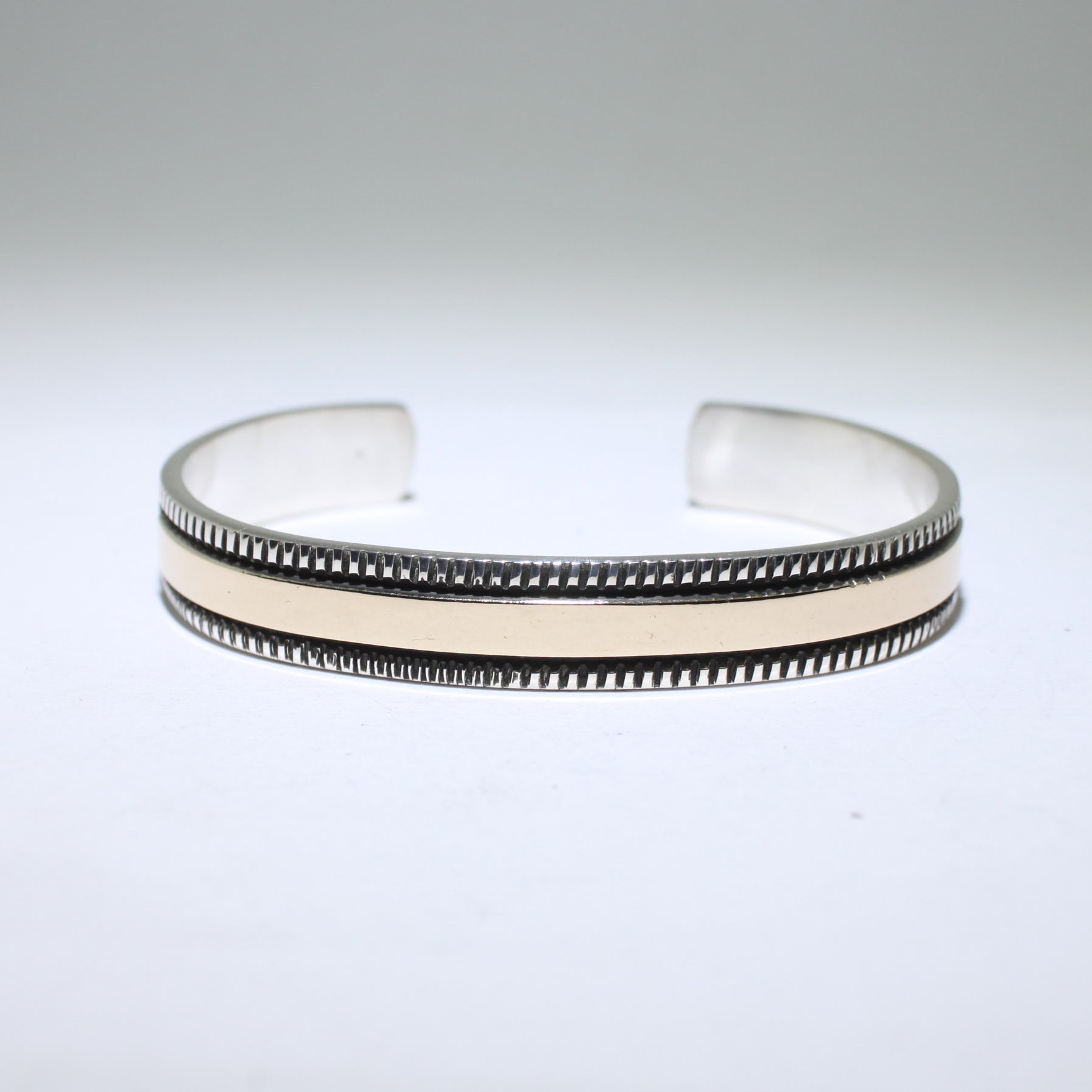 14K & Silver Bracelet by Bruce Morgan (0.37")