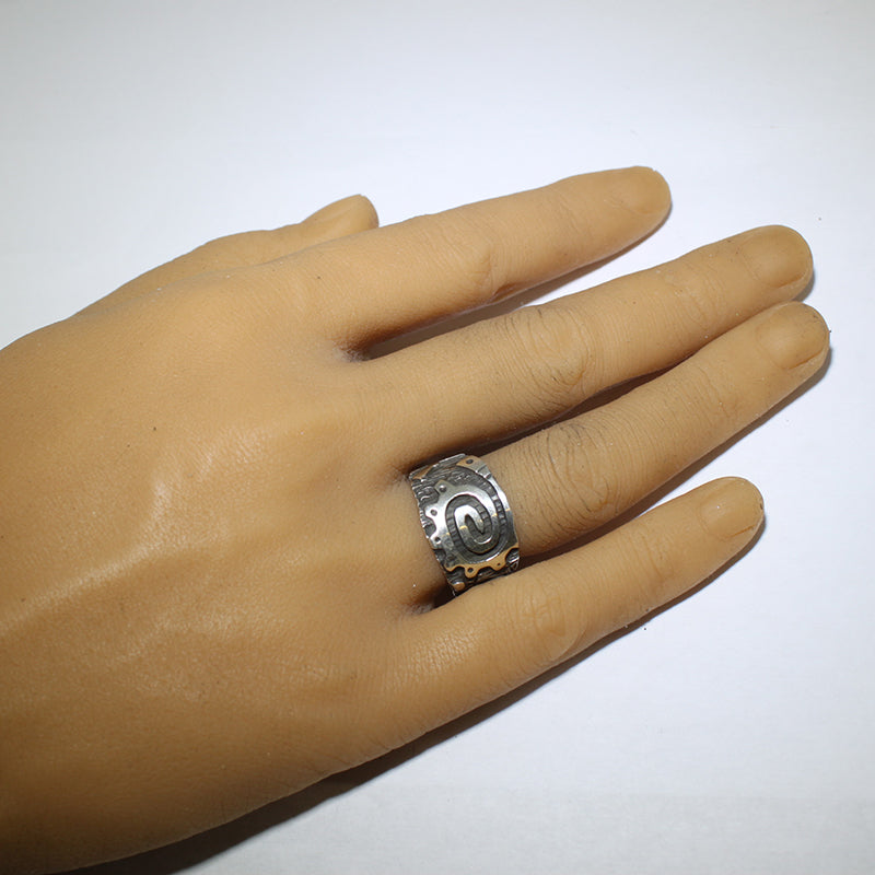 Silver Ring by Kee Yazzie- 7.5