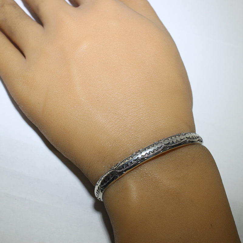 Silver Bracelet by Arnold Goodluck 5"