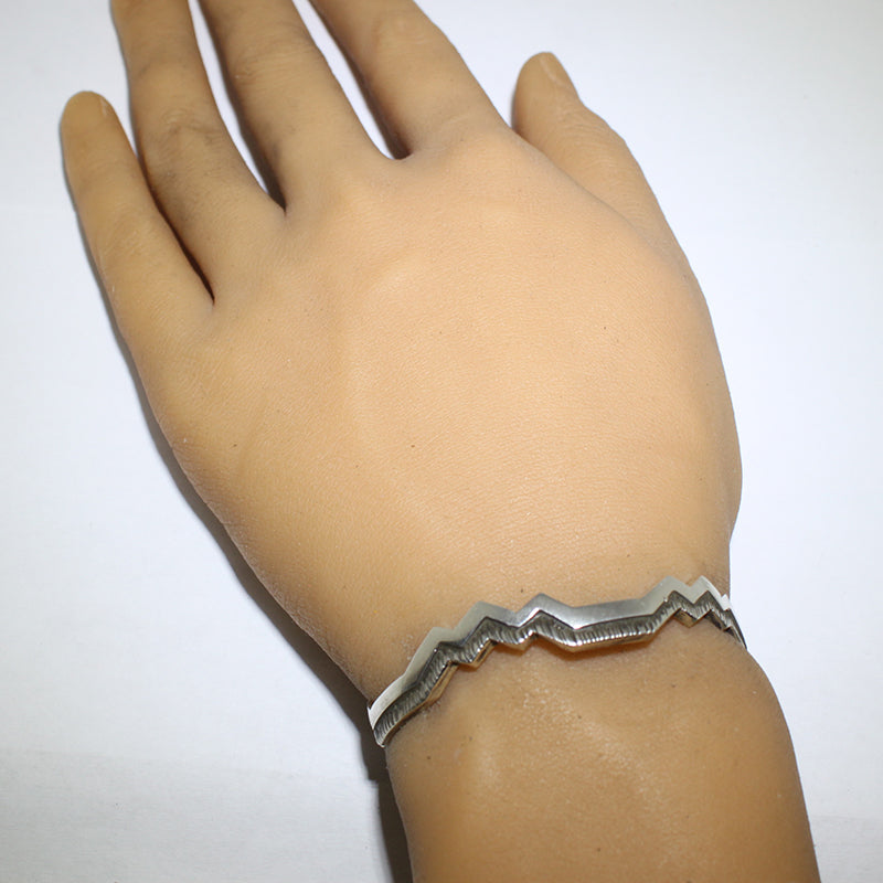 Silver Bracelet by Kee Yazzie 5"