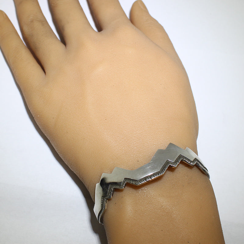 Silver Bracelet by Kee Yazzie 5-1/2"
