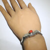 Coral Bracelet by Kee Yazzie 5-1/4"