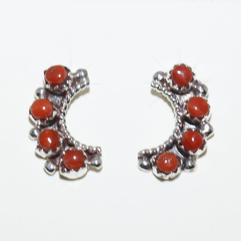 Coral Earrings by Zuni