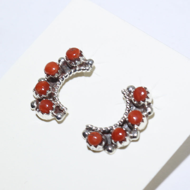 Coral Earrings by Zuni