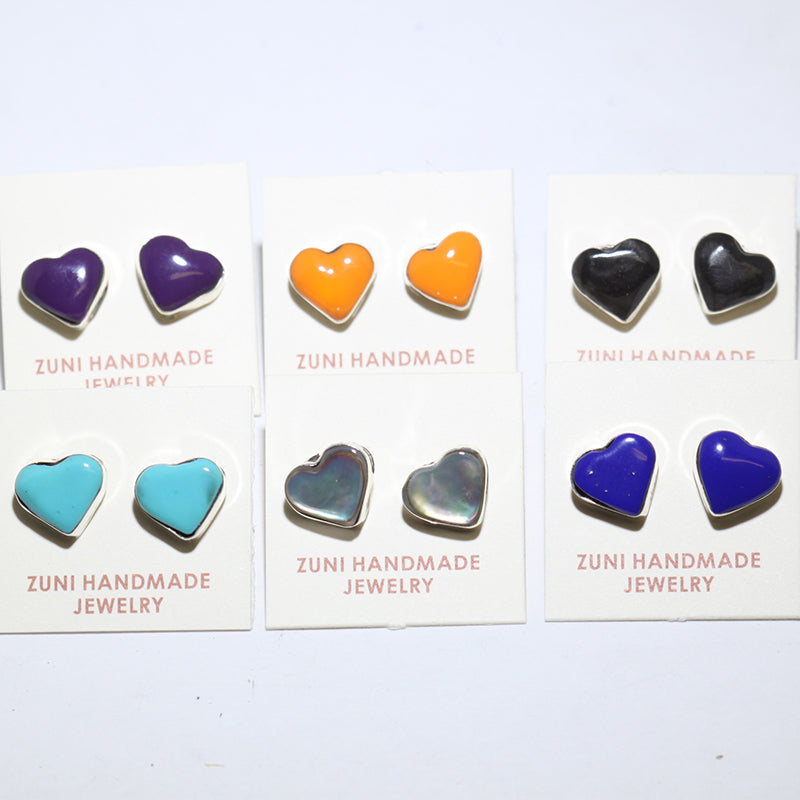 Heart Earrings by Navajo