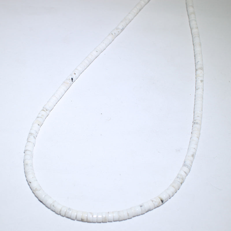 White Buffalo Heishi Necklace by Navajo