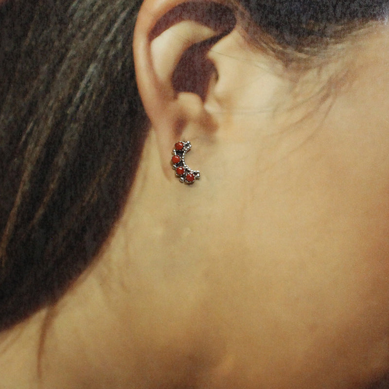 Coral Earrings by Zuni
