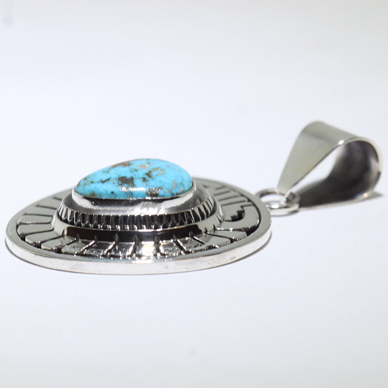 キングマン シルバー ペンダント Kingman Pendant by Leonard Nez – Gallup Trading