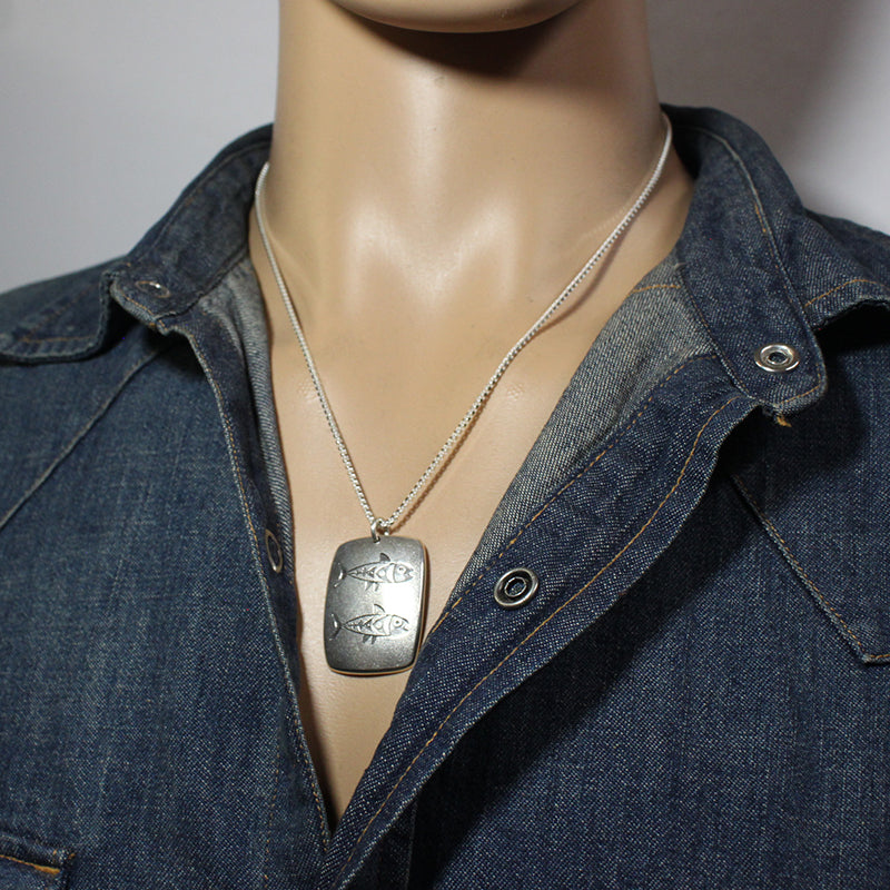Silver Pendant by Norbert Peshlakai