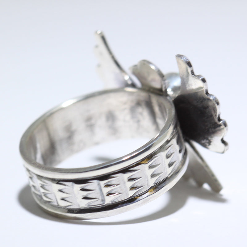 NAVAJO Delayne Reeves ディレインリーブス シルバーリング Sonoran Ring by Delayne Reeves- 7.5 – Gallup Trading