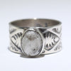 White Buffalo Ring by Arnold Goodluck- 9.5