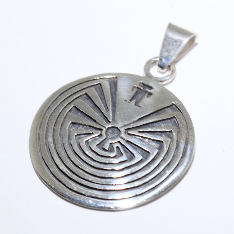 Silver Pendant by Sparks Masawytewa