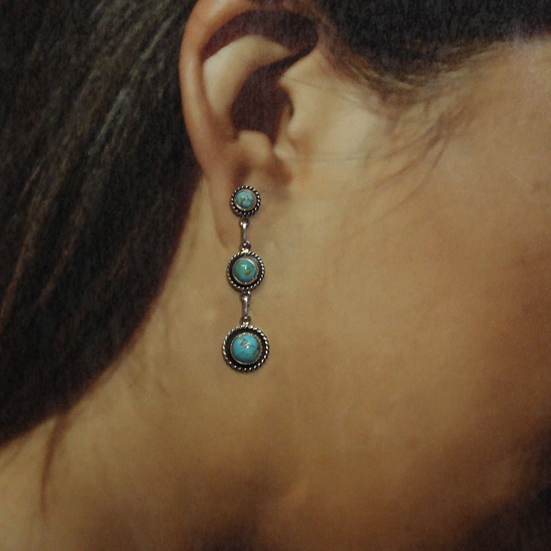Turquoise Earrings by Navajo