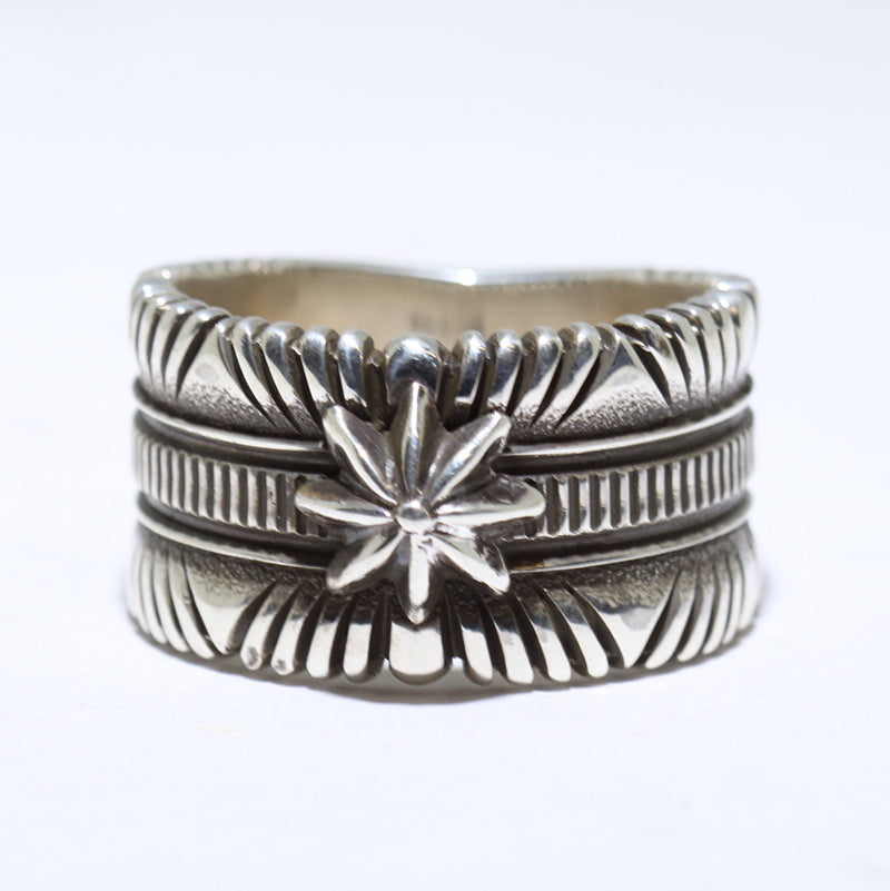 Silver Ring by Ron Bedonie- 12 – Gallup Trading