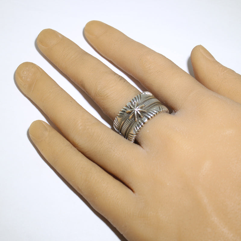 Silver Ring by Ron Bedonie- 12