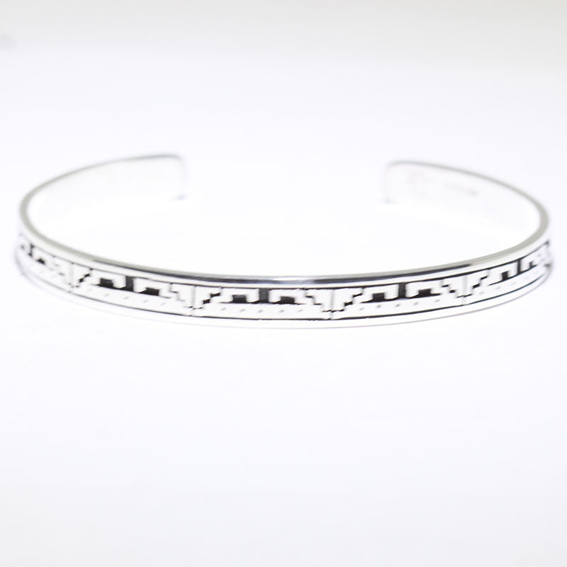 Silver Bracelet by Clifton Mowa 5-3/4"