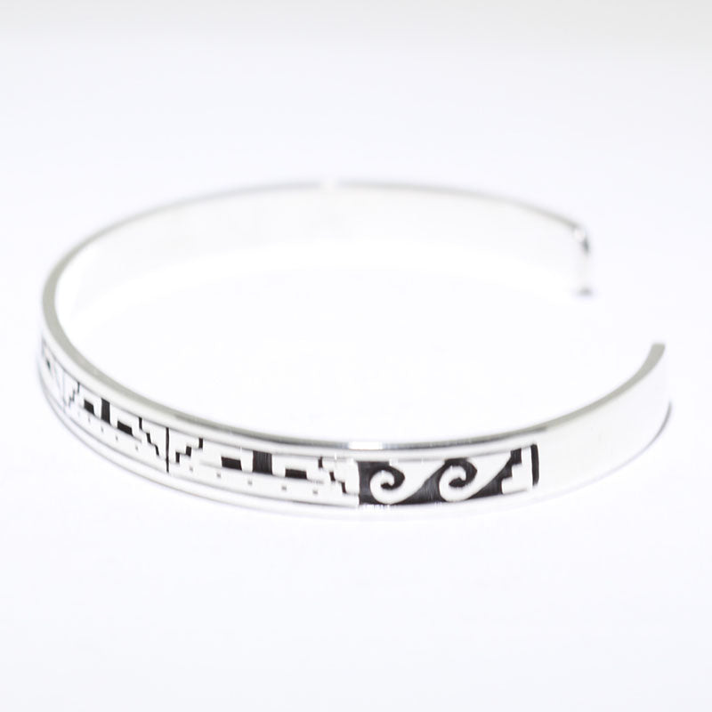 Silver Bracelet by Clifton Mowa 5-3/4"