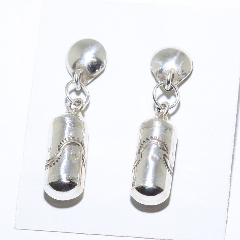 Silver Earrings by Navajo