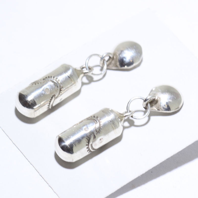 Silver Earrings by Navajo