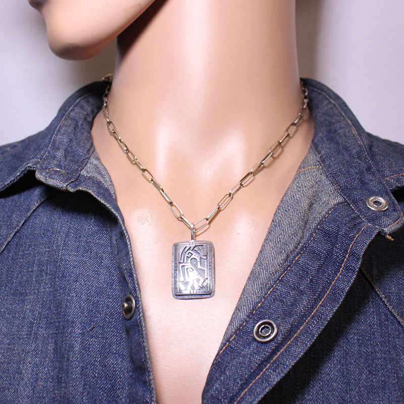 Silver Pendant by Clifton Mowa