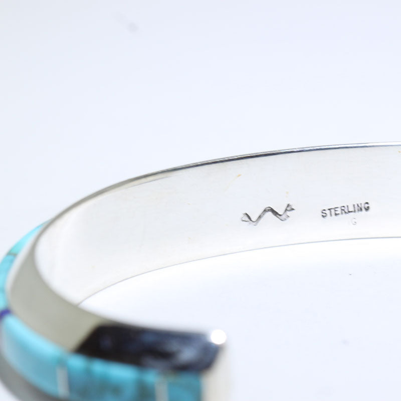Inlay Bracelet by Wes Willie 5-3/4"