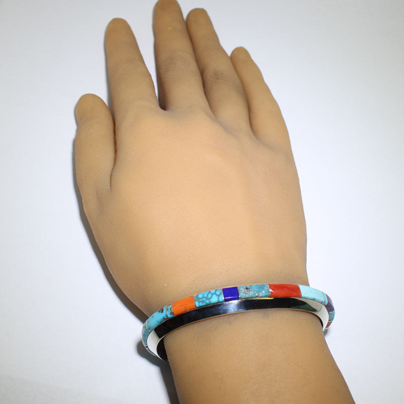 Inlay Bracelet by Wes Willie 5-3/4"