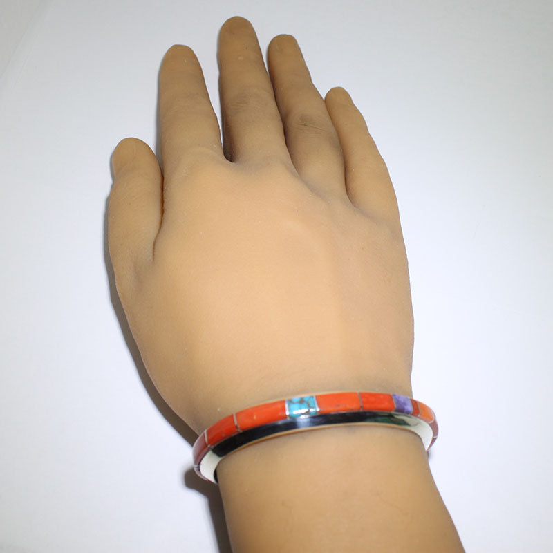 Inlay Bracelet by Wes Willie 5-1/4"