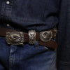 Silver Concho Belt by Arnold Blackgoat