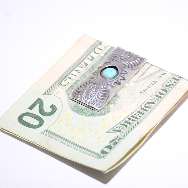 Turquoise Money Clip by Navajo