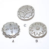 Silver Screw Concho Buttons by Arnold Goodluck