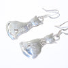 Silver Cat Earrings by Navajo