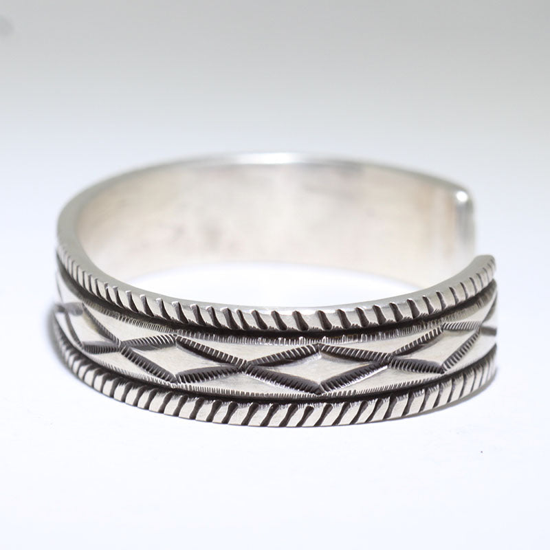Silver Bracelet by Calvin Martinez 5-1/2"