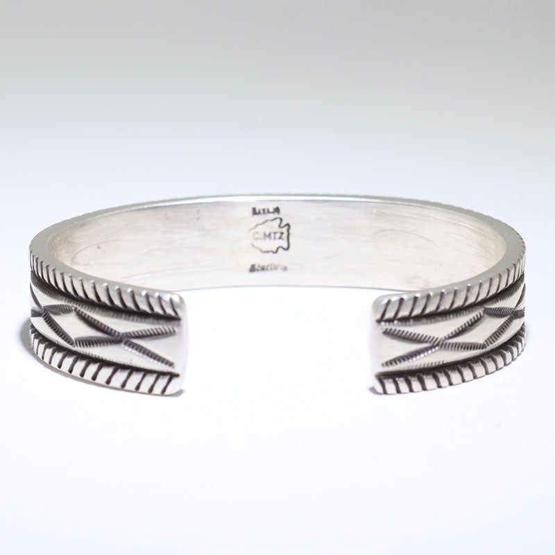 Silver Bracelet by Calvin Martinez 5-1/2"