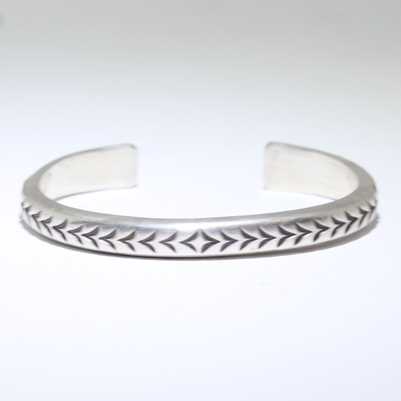 Silver Bracelet by Calvin Martinez 5-1/2"