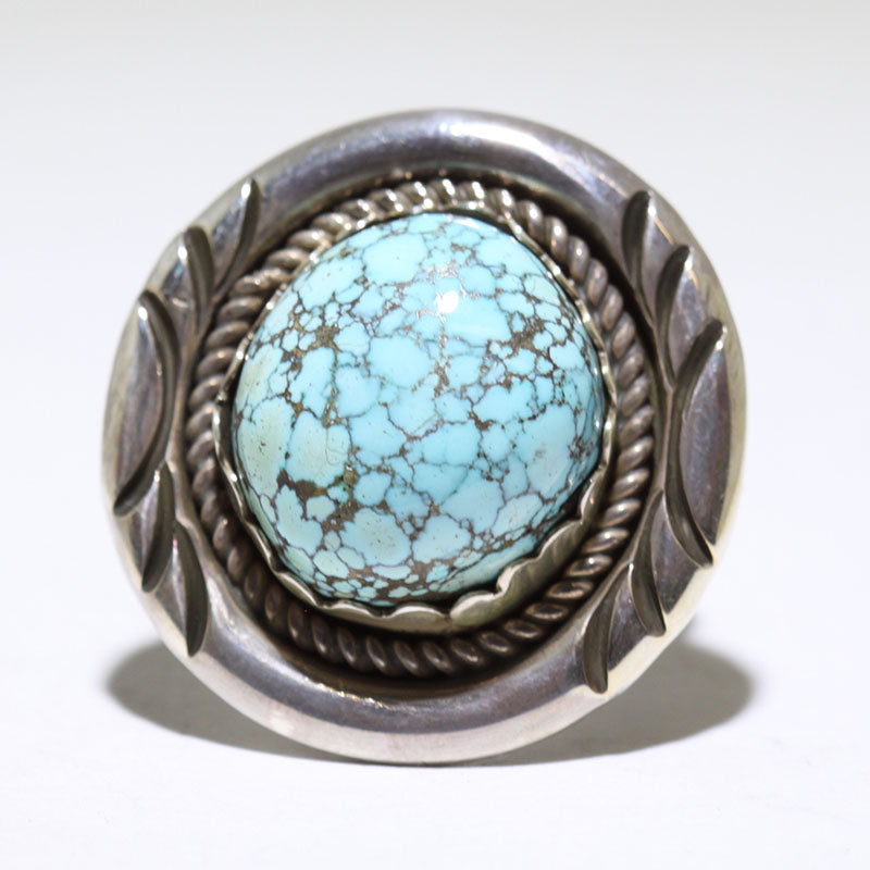 Freddy Peters Spiderweb Turquoise Sterling Silver Bracelet Signed Freddy Peters Spiderweb Turquoise Sterling Silver Bracelet Signed