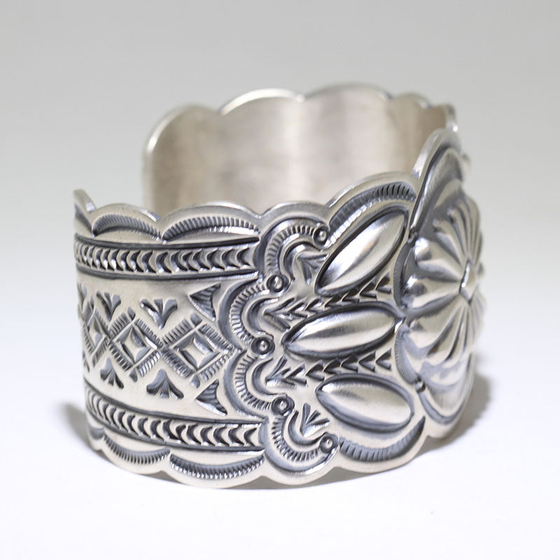 Silver Bracelet by Arnold Blackgoat 5-3/4