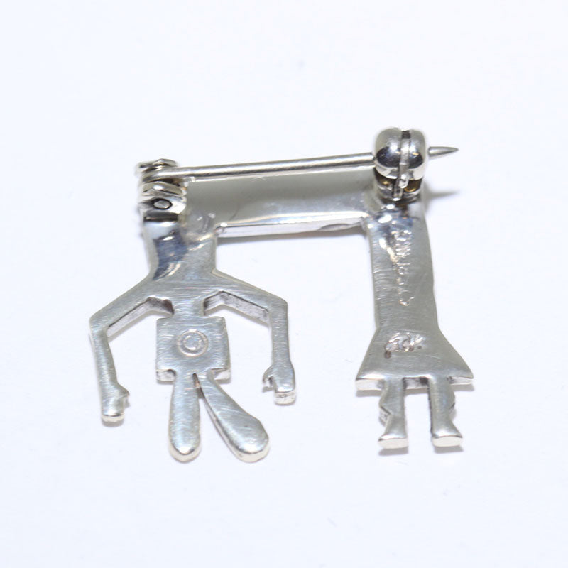 Inlay Yei Pin by Navajo