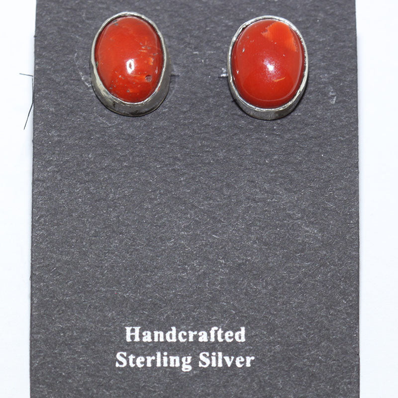 Coral Earrings by Navajo