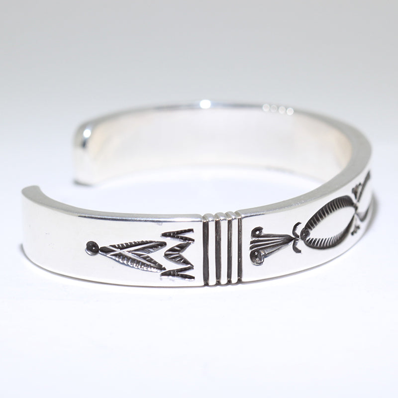 Silver Bracelet by Kenny Redhorse 6-1/2"