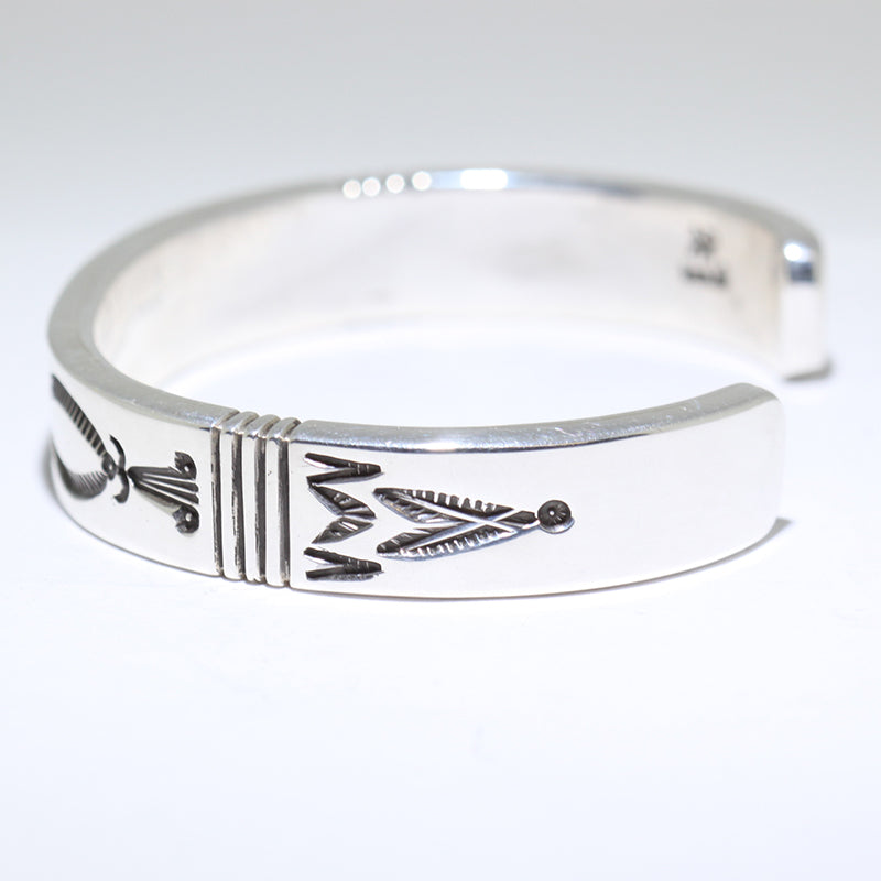 Silver Bracelet by Kenny Redhorse 6-1/2"