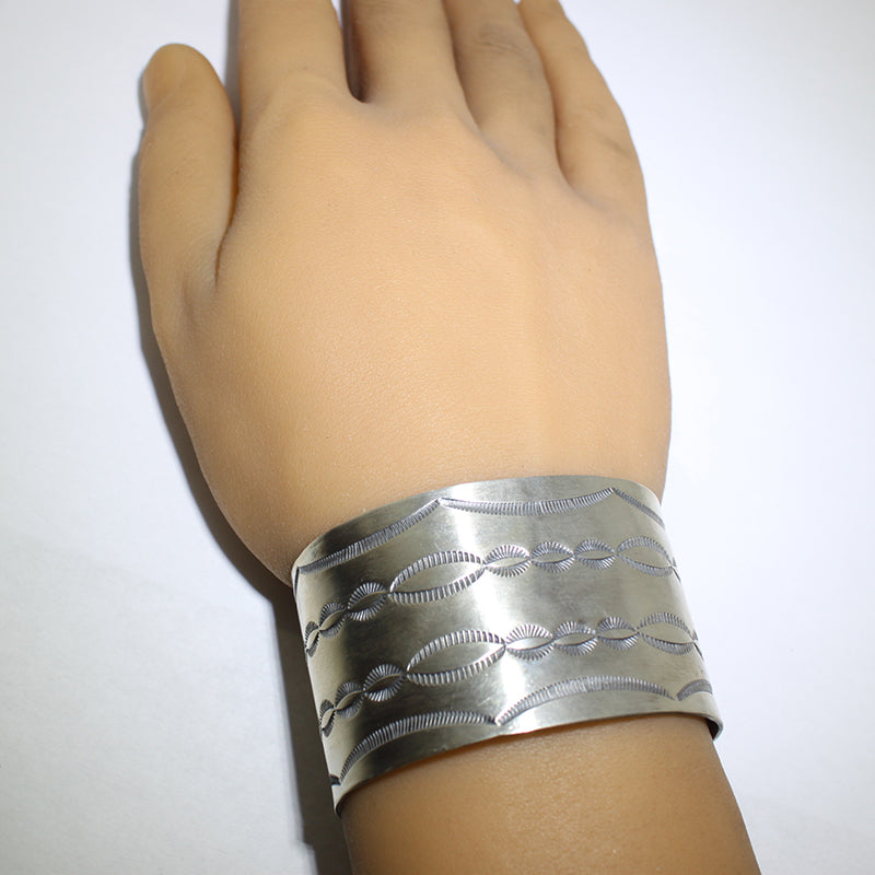 Silver Bracelet by Arnold Goodluck 5-1/2"
